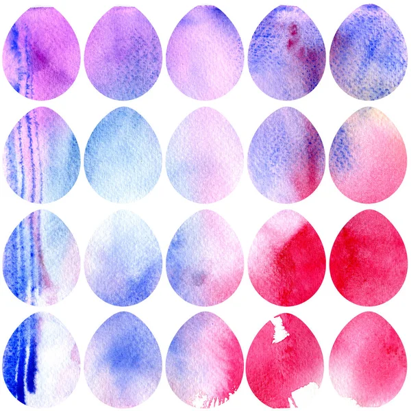 Patrón de acuarela dibujado a mano con huevos de Pascua . —  Fotos de Stock