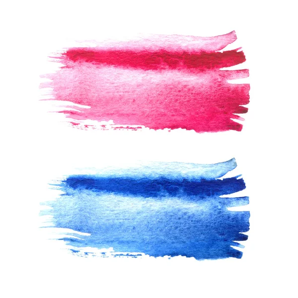 Pinceladas de acuarela rosa y azul con espacio para tu propio texto — Foto de Stock