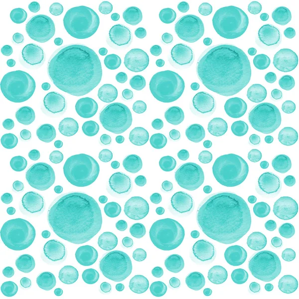 Mavi renkli suluboya soyut desen farklı boyutlarda daireler. Basit yuvarlak geometrik şekiller rastgele dağılmış