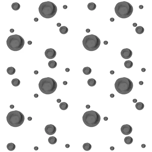 Le motif abstrait des cercles d'aquarelle colorés gris différentes tailles. Formes géométriques rondes simples dispersées aléatoirement — Photo