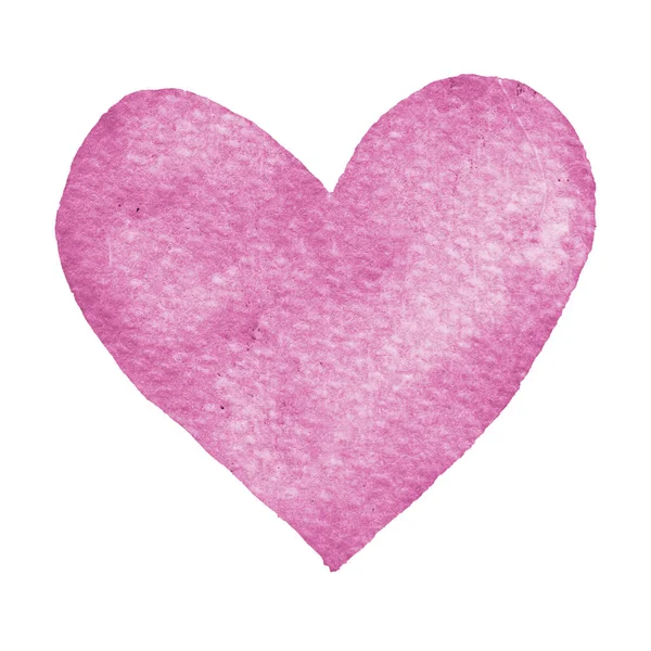 Heart purple painted watercolor — Stock Photo, Image