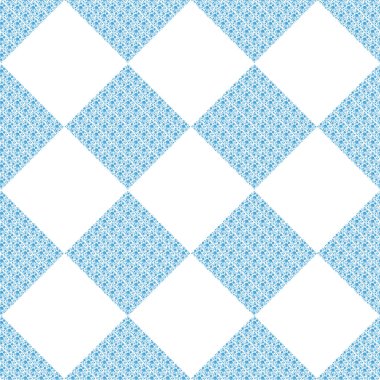 Noktalı suluboya kareler ile geometrik desen.