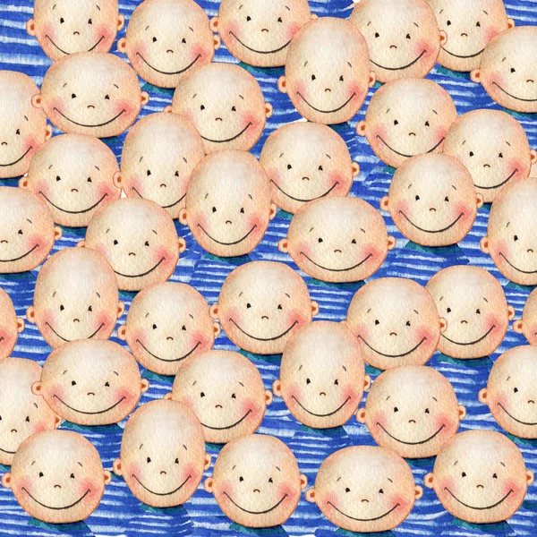 Menge von süßen lächelnden Jungen — Stockfoto