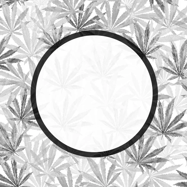 Graue Cannabisblätter auf weißem Hintergrund — Stockfoto