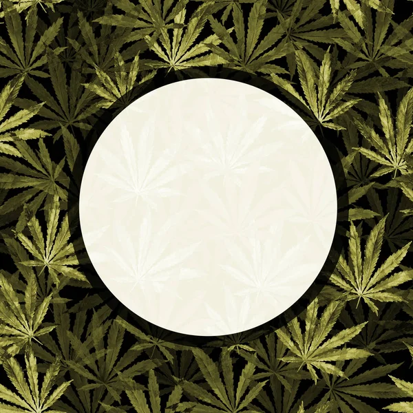 Foule de feuilles de cannabis sur fond noir — Photo