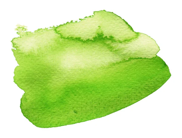 녹색 다채로운 수채화 손으로 그려진된 스트로크 — 스톡 사진