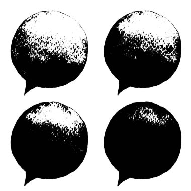 Vektör elle çizilmiş konuşma balonları kümesi.