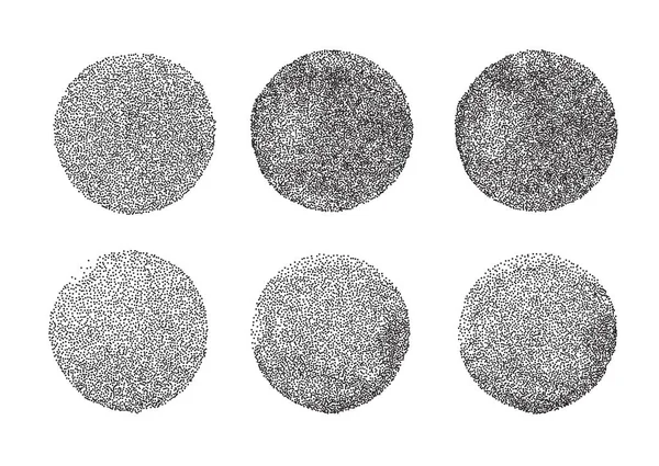 Векторна ілюстрація пунктирних кіл, кругла форма — стоковий вектор