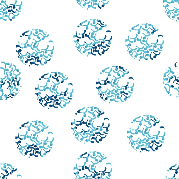 둥근 형태와 현대 추상 블루 패턴 — 스톡 사진
