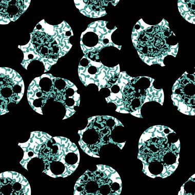 Yuvarlak şekiller ile modern nane mavi kalıbı