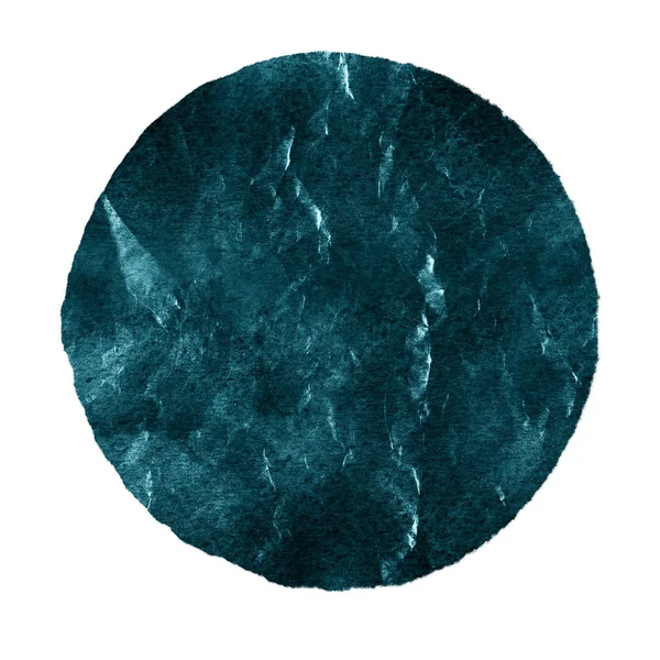 Acuarela círculo de abeto azul sobre fondo blanco —  Fotos de Stock
