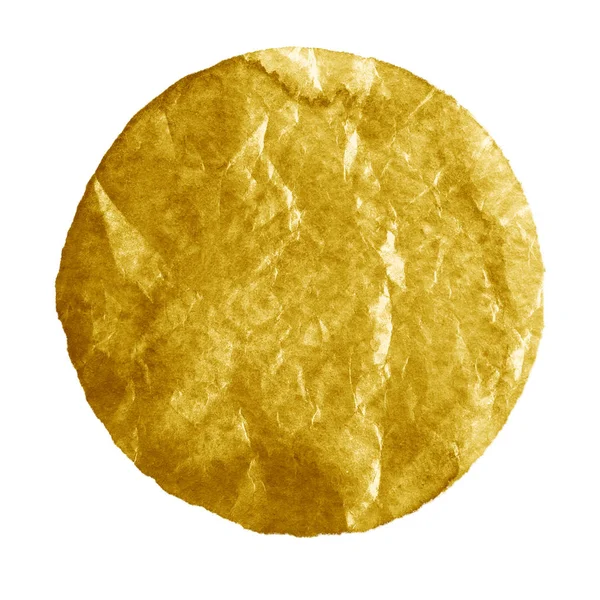 Aquarel gouden olijf cirkel op witte achtergrond — Stockfoto