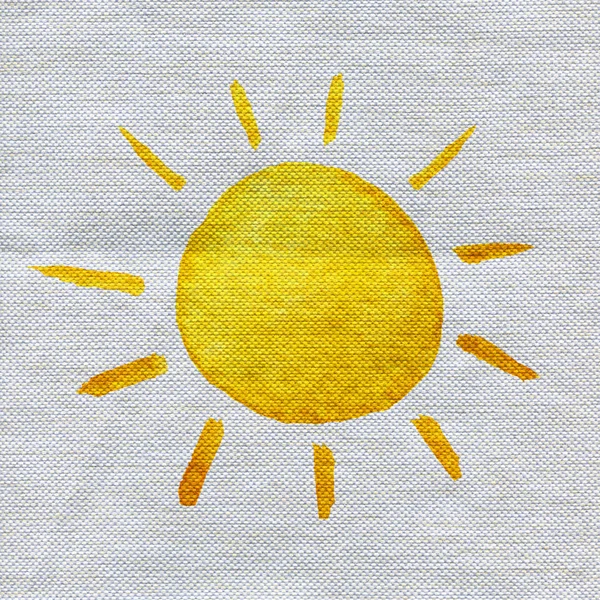 Niedliche Cartoon-Sonne. handgezeichnete Aquarell-Illustration — Stockfoto