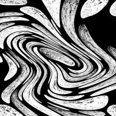 Siyah ve beyaz arka plan eğrisi girdap şekilleri ve daireler