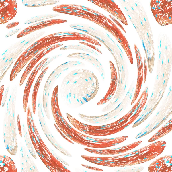 Abstract red and white background from curve swirl shapes and circles