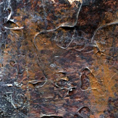 Eski kahverengi ve gümüş boyalı akrilik veya yağlı boya doku arka plan