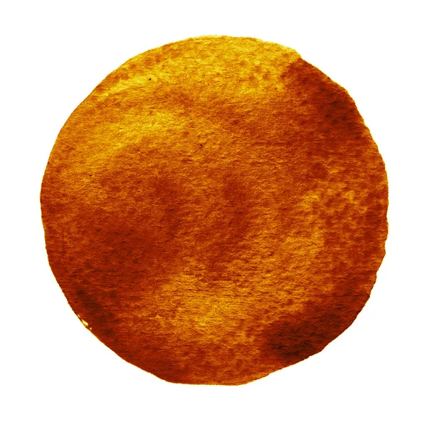 Acuarela Círculo marrón sobre fondo blanco —  Fotos de Stock
