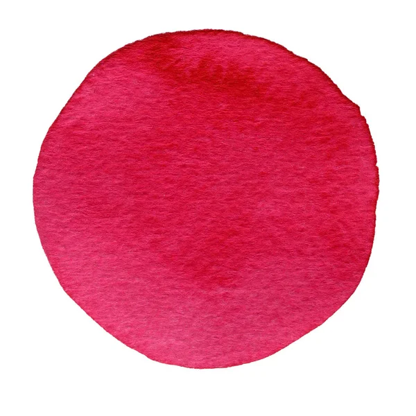 Pink, purple watercolor circle. Watercolour stain on white background. — Stock Photo, Image