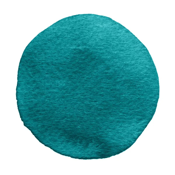 Blu, ombreggiata spruzzata cerchio acquerello. Colorazione ad acquerello su sfondo bianco . — Foto Stock