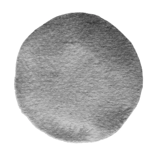 Серый, черный акварельный круг. Пятно акварели на белом фоне . — стоковое фото