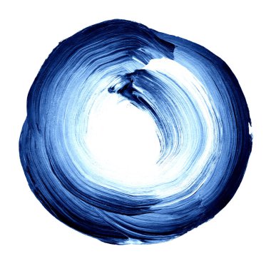 Daire akrilik ve arka plan boyalı suluboya soyut.