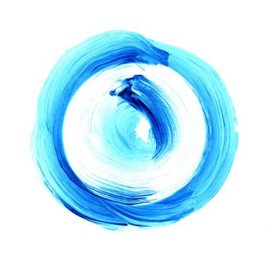 Daire akrilik ve arka plan boyalı suluboya soyut.