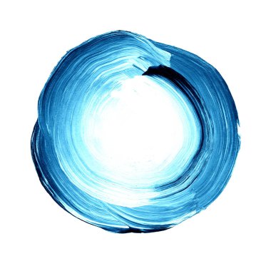 Daire akrilik ve arka plan boyalı suluboya soyut.