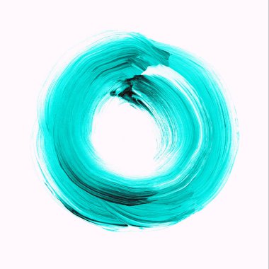 Daire akrilik ve arka plan boyalı suluboya soyut.