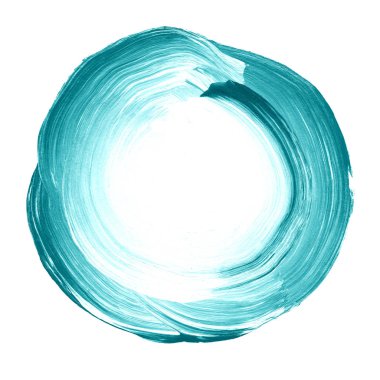 Daire akrilik ve arka plan boyalı suluboya soyut.