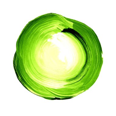 Daire akrilik ve arka plan boyalı suluboya soyut.