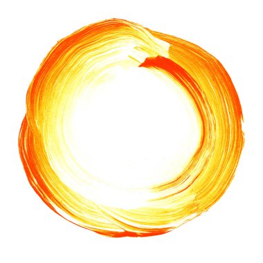 Daire akrilik ve arka plan boyalı suluboya soyut.