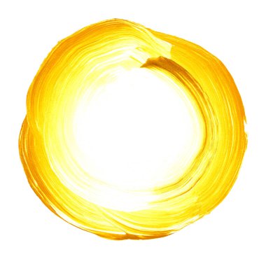 Daire akrilik ve arka plan boyalı suluboya soyut.