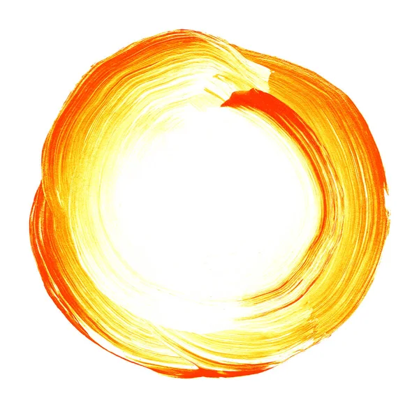 Daire akrilik ve arka plan boyalı suluboya soyut.