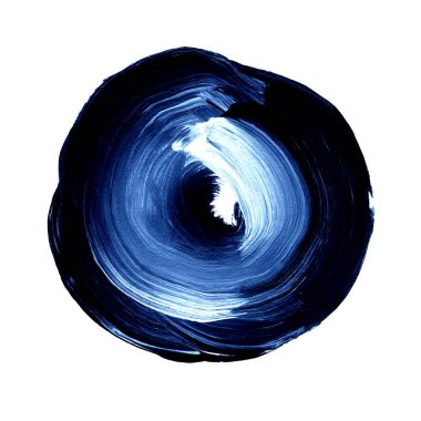 Daire akrilik ve arka plan boyalı suluboya soyut.