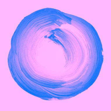 Daire akrilik ve arka plan boyalı suluboya soyut.