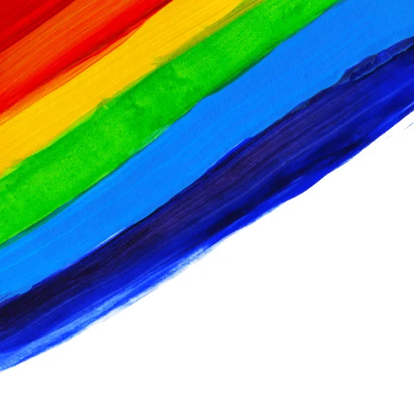 Abstrato acrílico pintado à mão fundo. Bandeira do arco-íris aquarela. Símbolo de lgbt, paz e orgulho . — Fotografia de Stock