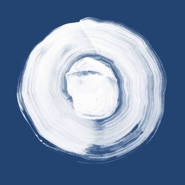 Soyut geometrik mavi ve beyaz fraktal.