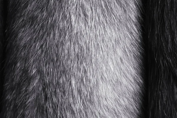 Fox Fur Texture Dark Brown Color Close Background Black Mink — Stock Photo, Image