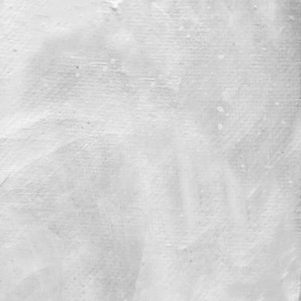 白色画有纹理的抽象背景 笔迹为灰色和黑色阴影 用画笔在帆布上画的丙烯酸碎片 现代艺术 — 图库照片