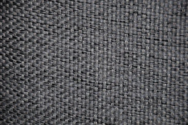 Gray Natural Linen Fabric Texture Background Grid Pattern Canvas Texture — Stock Photo, Image