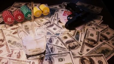 içme cam bir casino craps masasında girilir. ağır çekim 240 fps