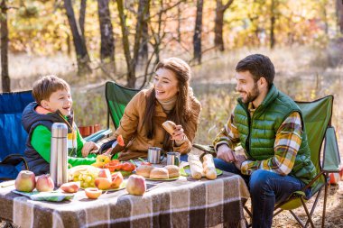 Mutlu aile piknikte