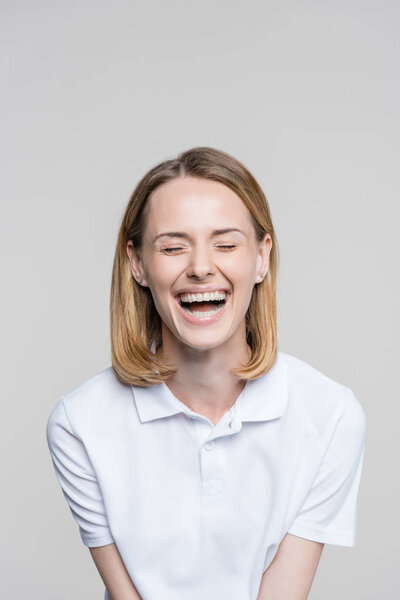 beautiful laughing woman