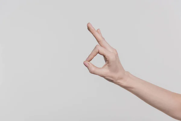 Hand showing ok sign — Stock Photo, Image