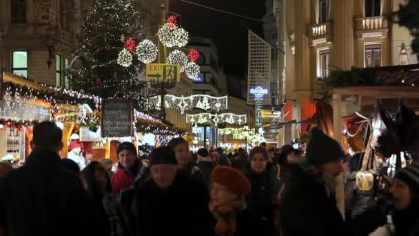 Boże Narodzenie Europejski, Budapeszt — Wideo stockowe