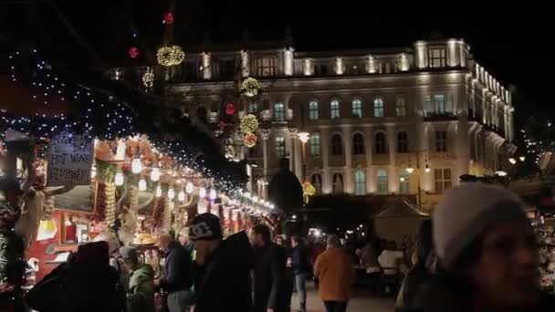 Boże Narodzenie Europejski, Budapeszt — Wideo stockowe