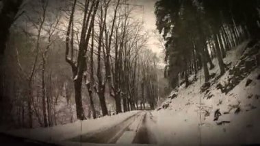 Kış yol Çek Cumhuriyeti.