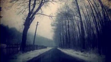 Kış yol Çek Cumhuriyeti.
