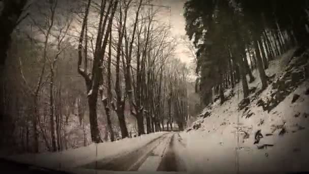 Zimą droga Czechy. — Wideo stockowe