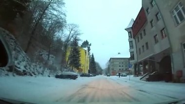 Kış yol Çek Cumhuriyeti.